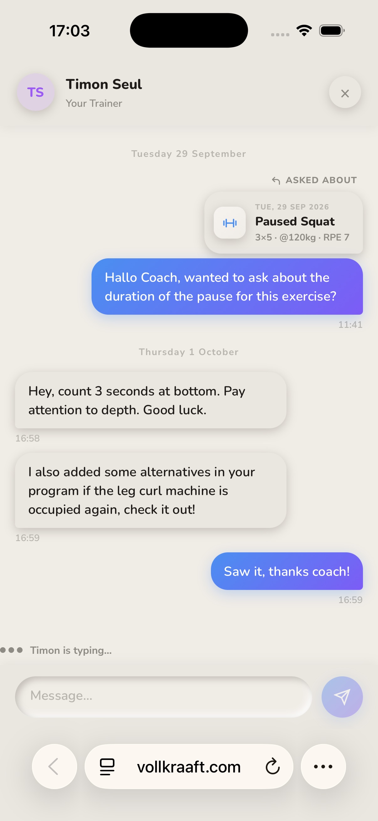 Never miss out in the Vollkraaft app